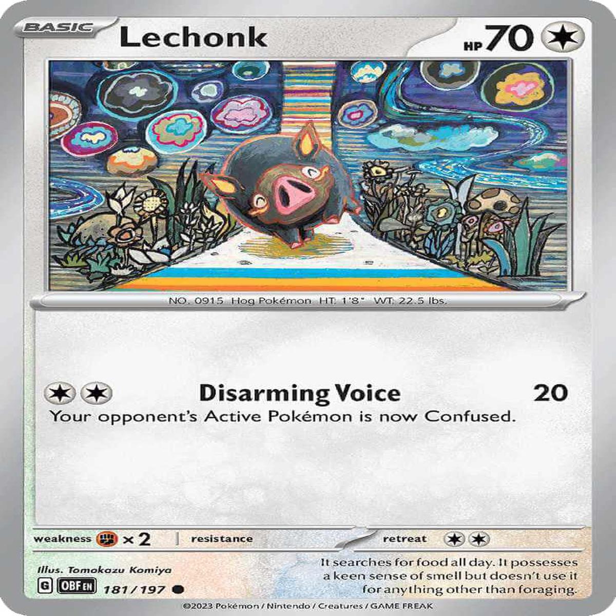 (181/197) Lechonk - Obsidian Flames