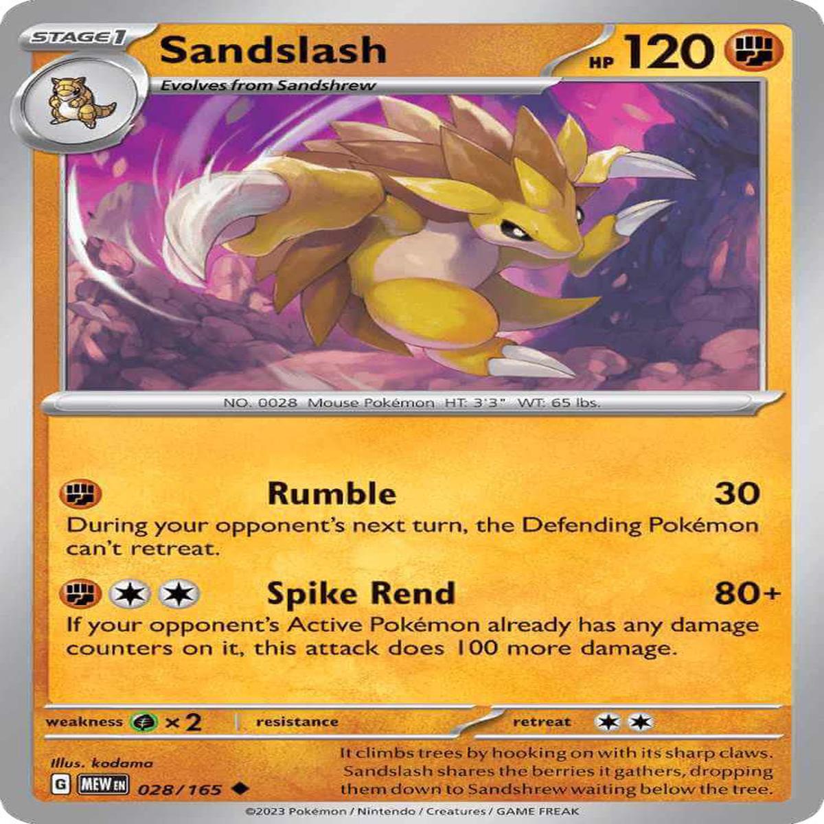 (28/165) Sandslash - SV 151