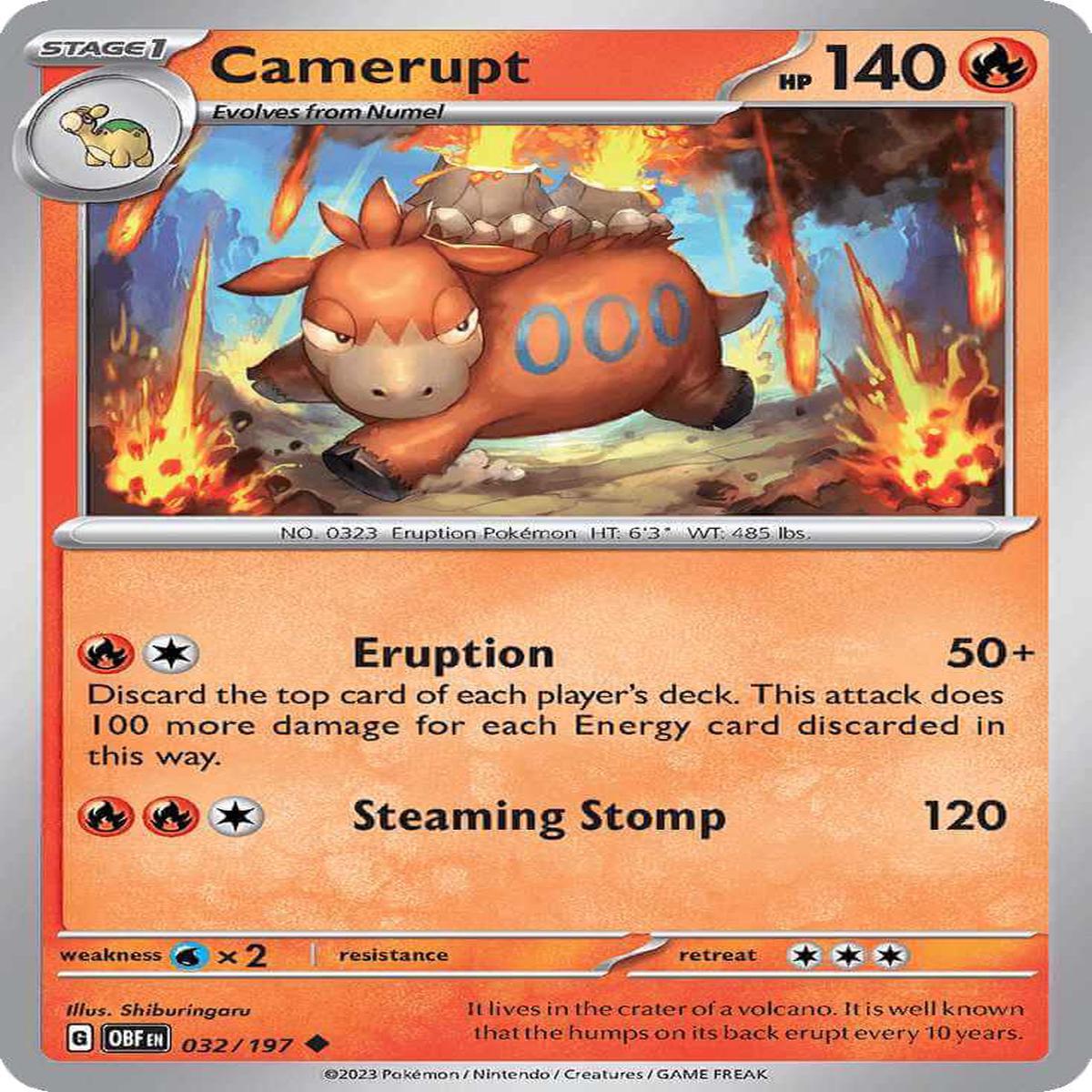 (32/197) Camerupt - Obsidian Flames
