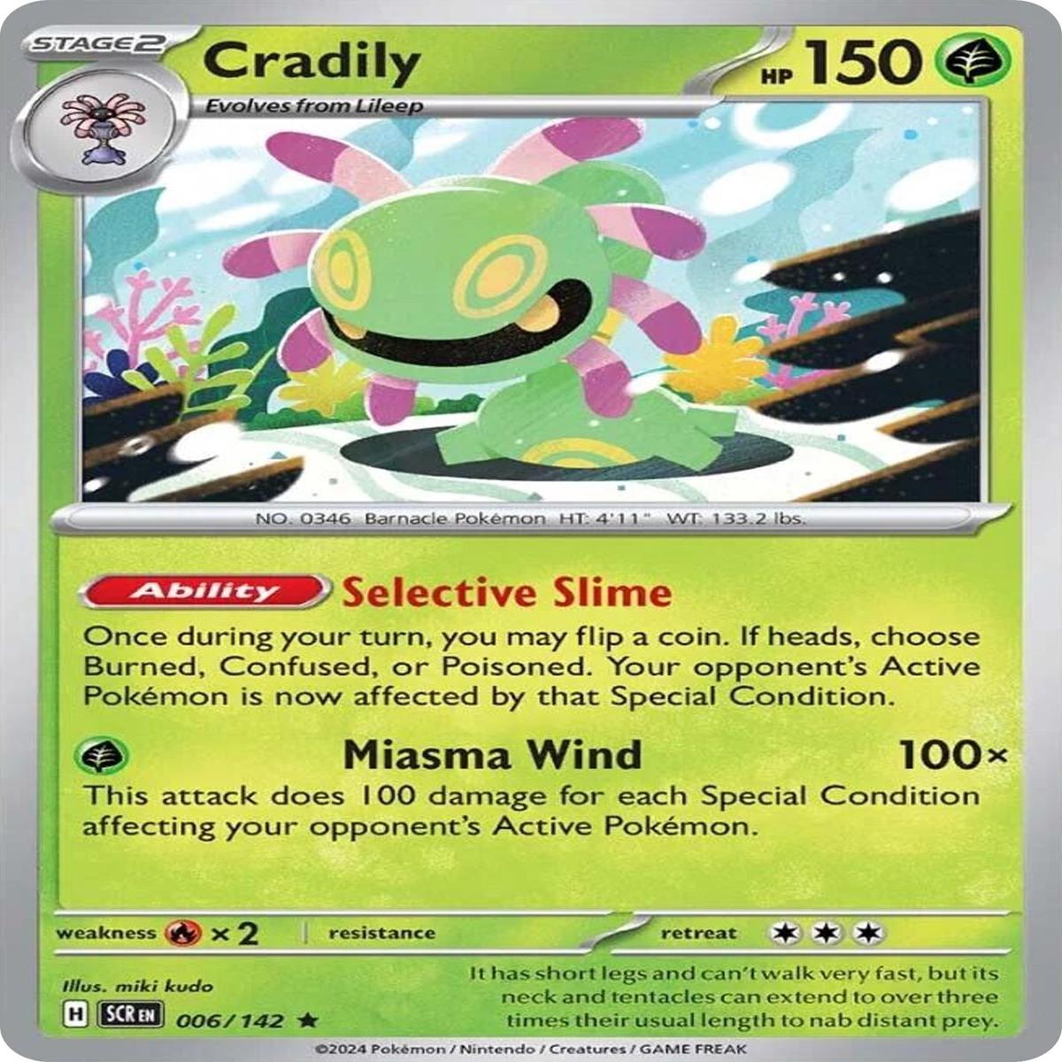 (6/142) Cradily - Stellar Crown
