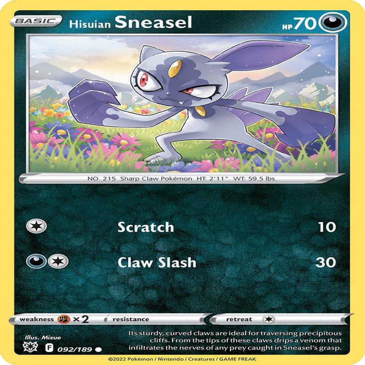 (92/189) Hisuian Sneasel - Astral Radiance