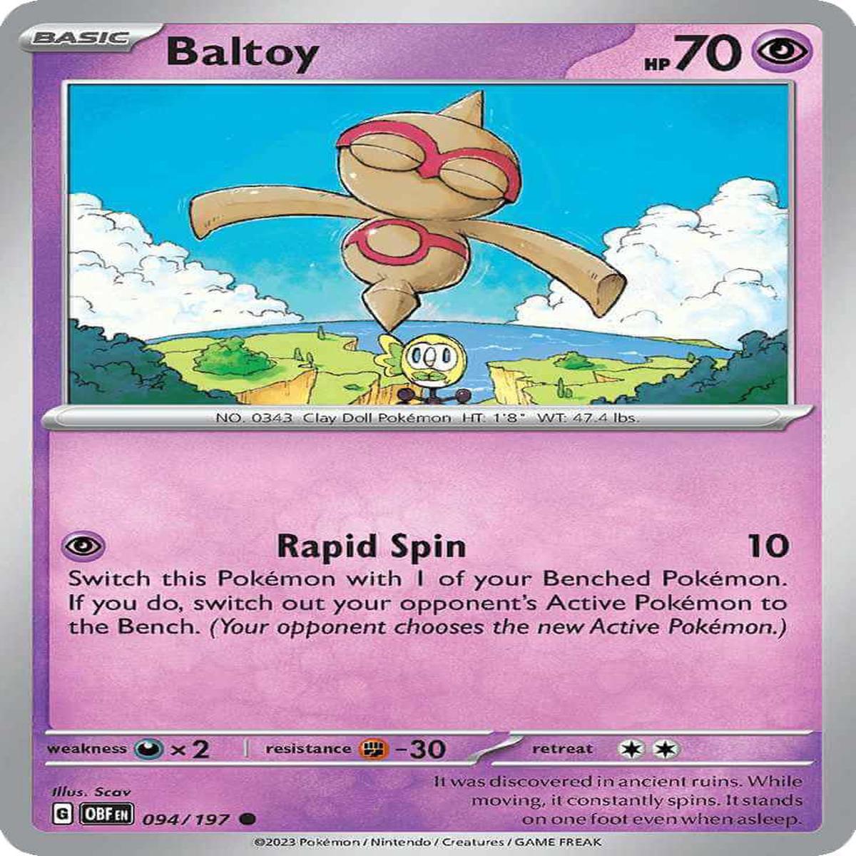 (94/197) Baltoy - Obsidian Flames