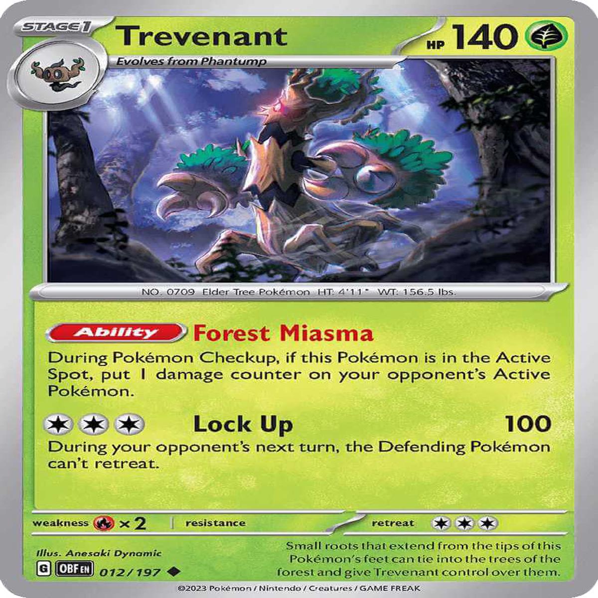 (12/197) Trevenant - Obsidian Flames