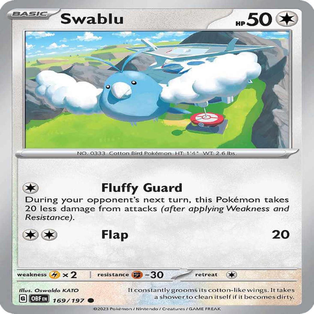 (169/197) Swablu - Obsidian Flames