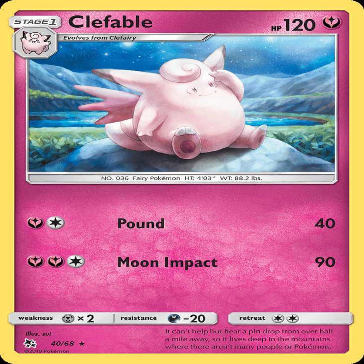 (40/68) Clefable - Hidden Fates