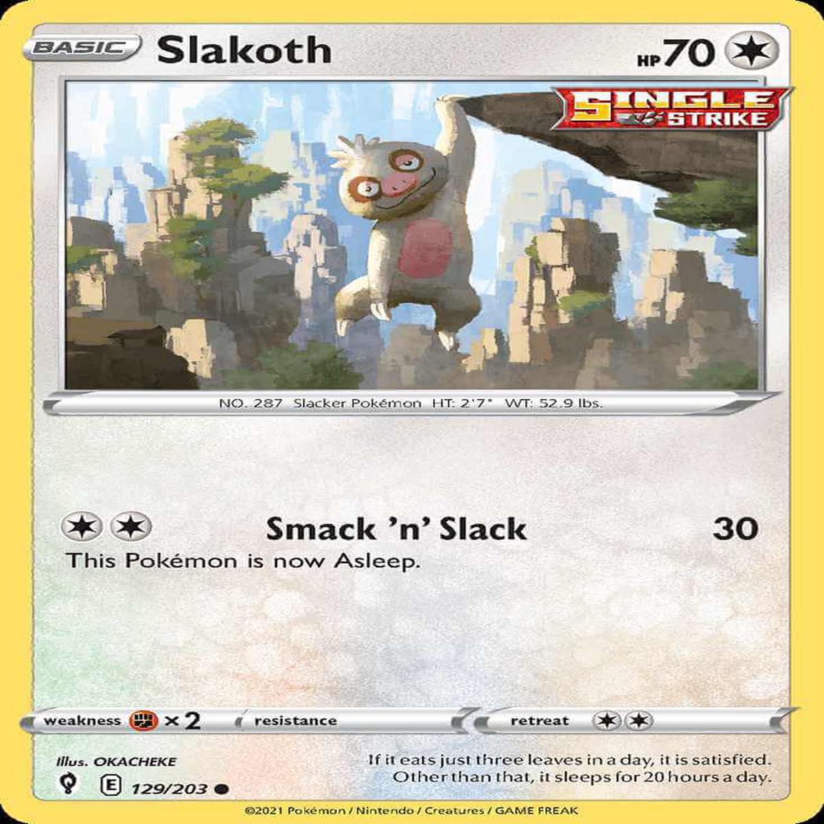 (129/203) Slakoth - Evolving Skies