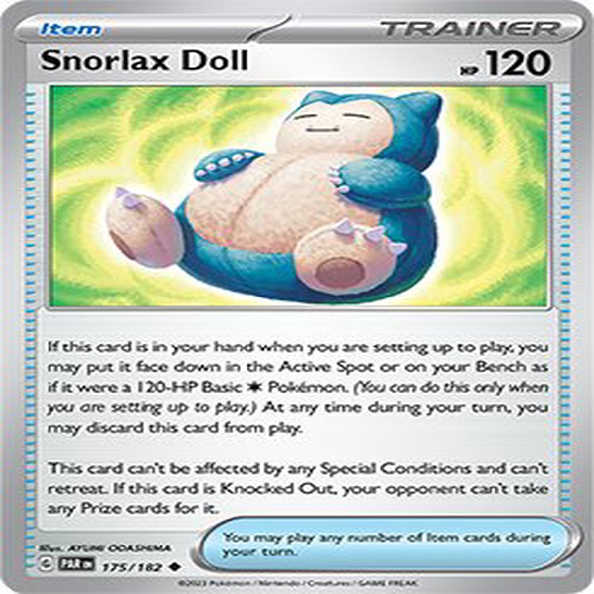 (175/182) Snorlax Doll - Paradox Rift