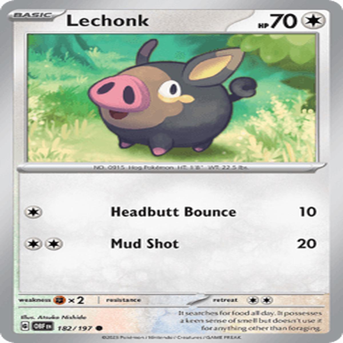 (182/197) Lechonk - Obsidian Flames