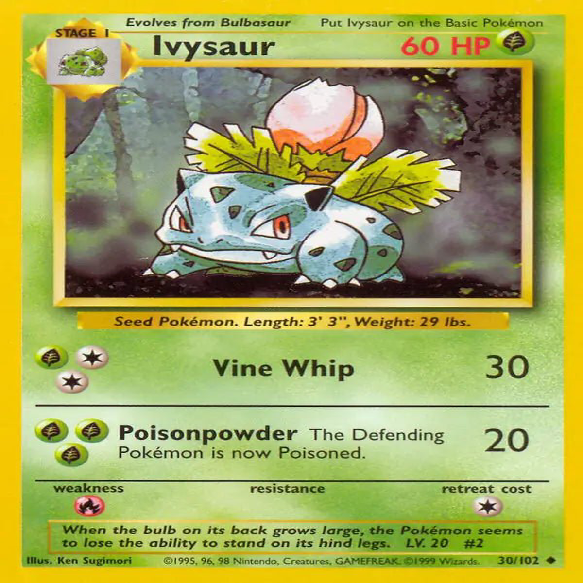 (30/102) Ivysaur - Base Set Unlimited