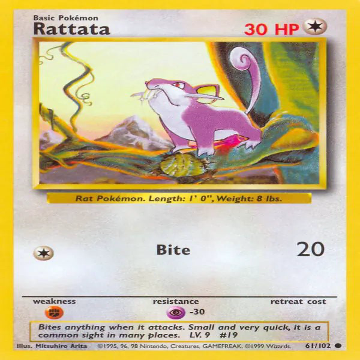 (61/102) Rattata - Base Set Unlimited