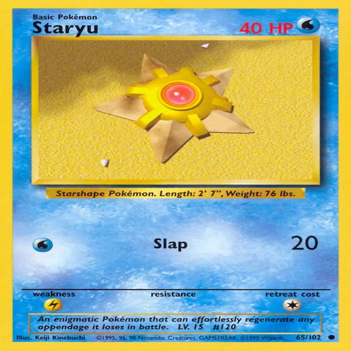 (65/102) Staryu - Base Set Unlimited