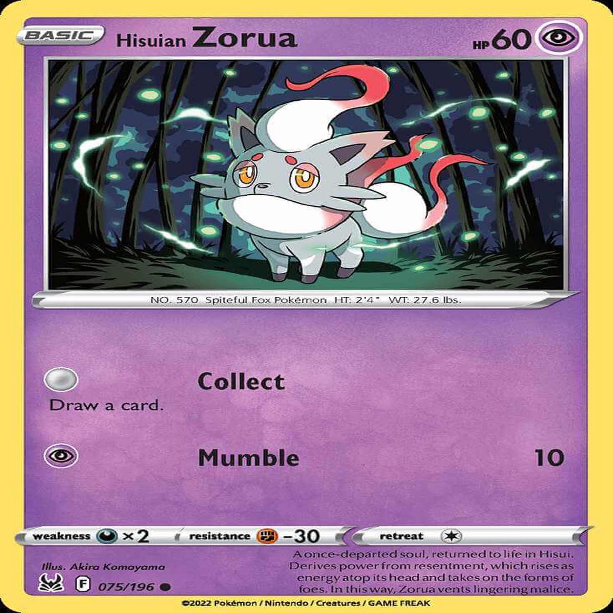 (75/196) Hisuian Zorua - Lost Origin