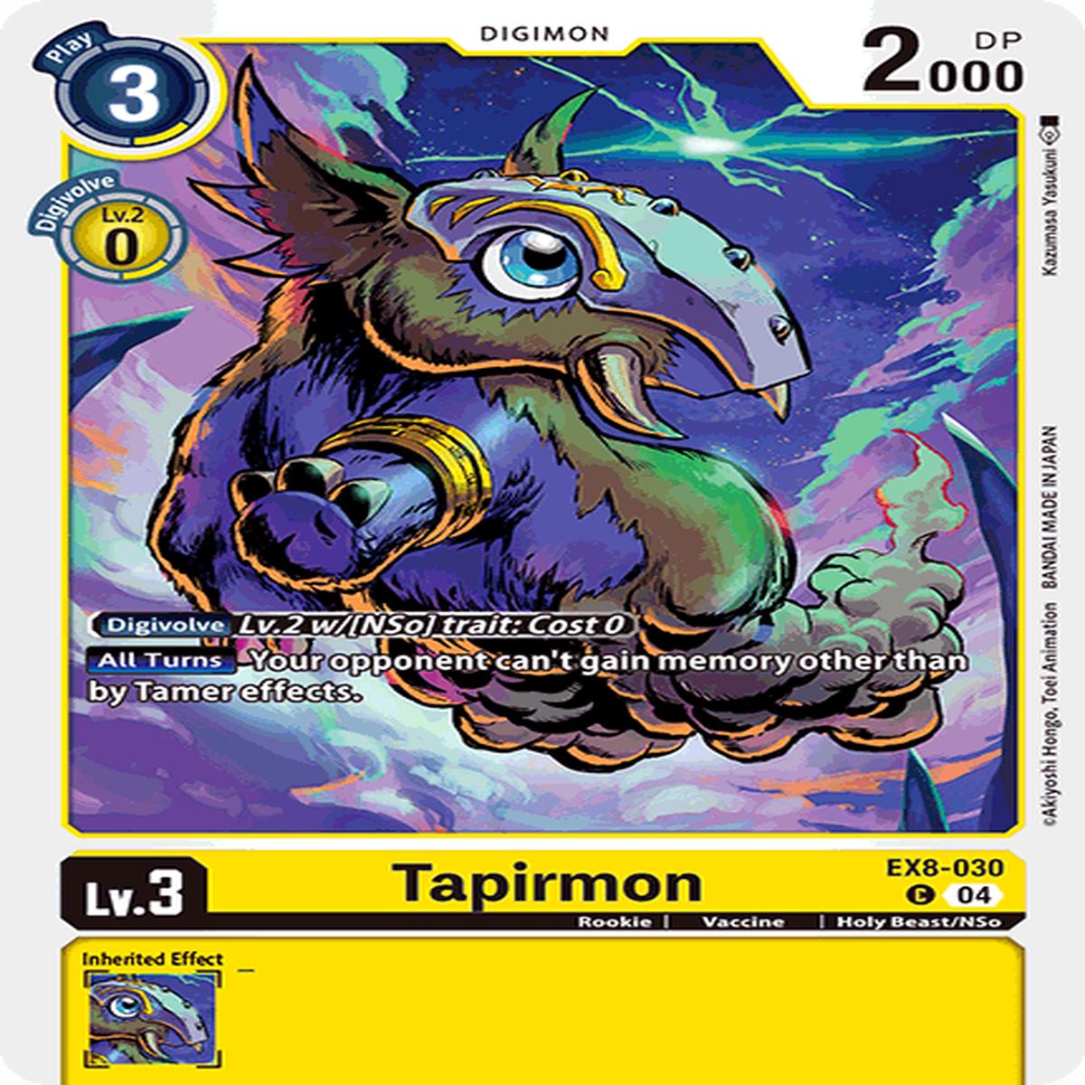 (030) Tapirmon - EX8