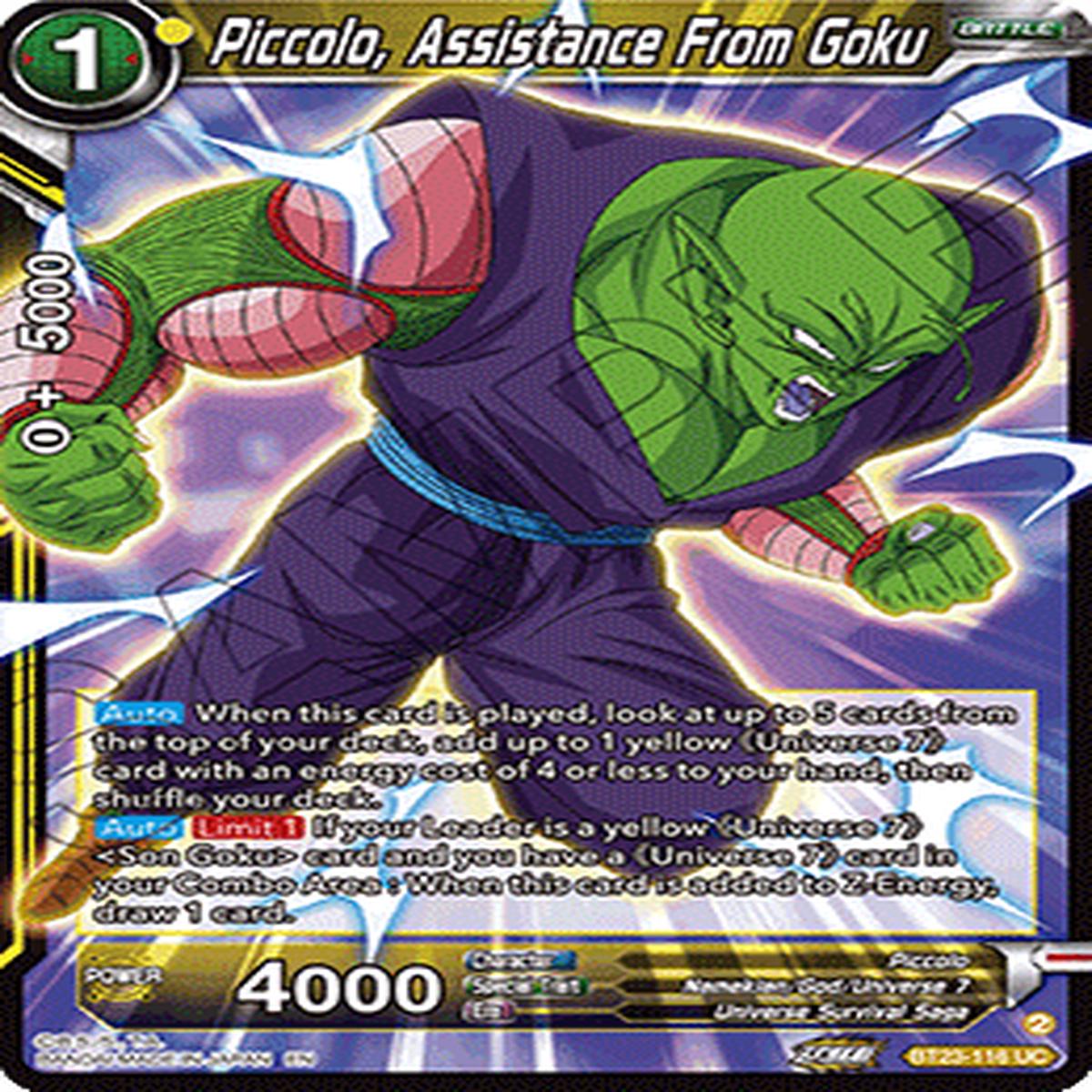 (116) Piccolo, Assistance From Goku - Perfect Combination
