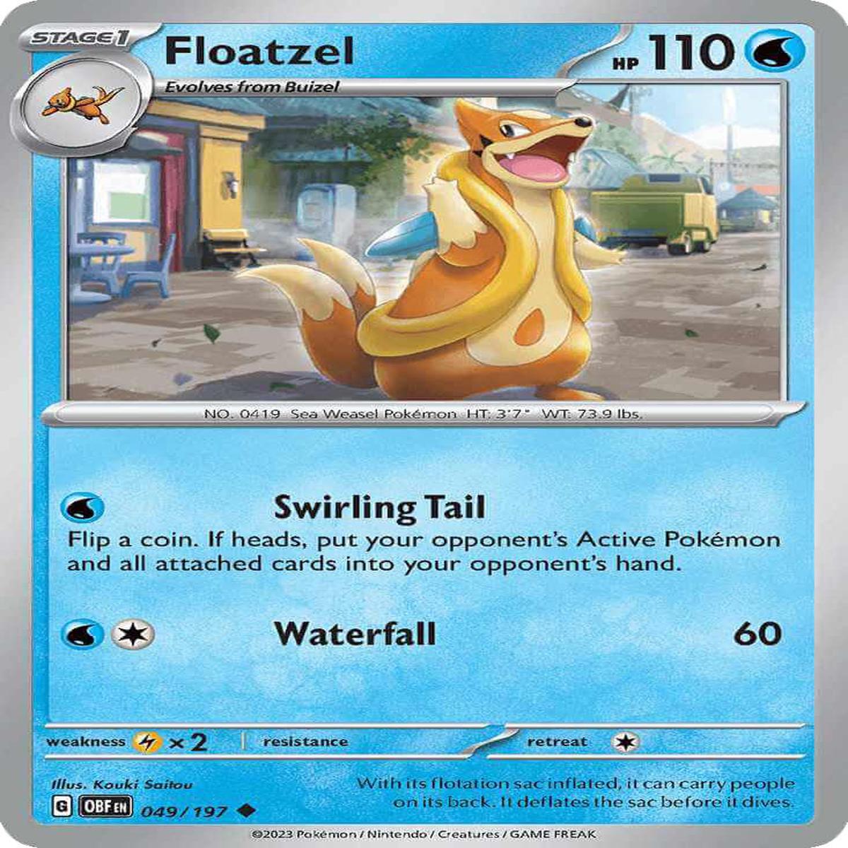 (49/197) Floatzel - Obsidian Flames