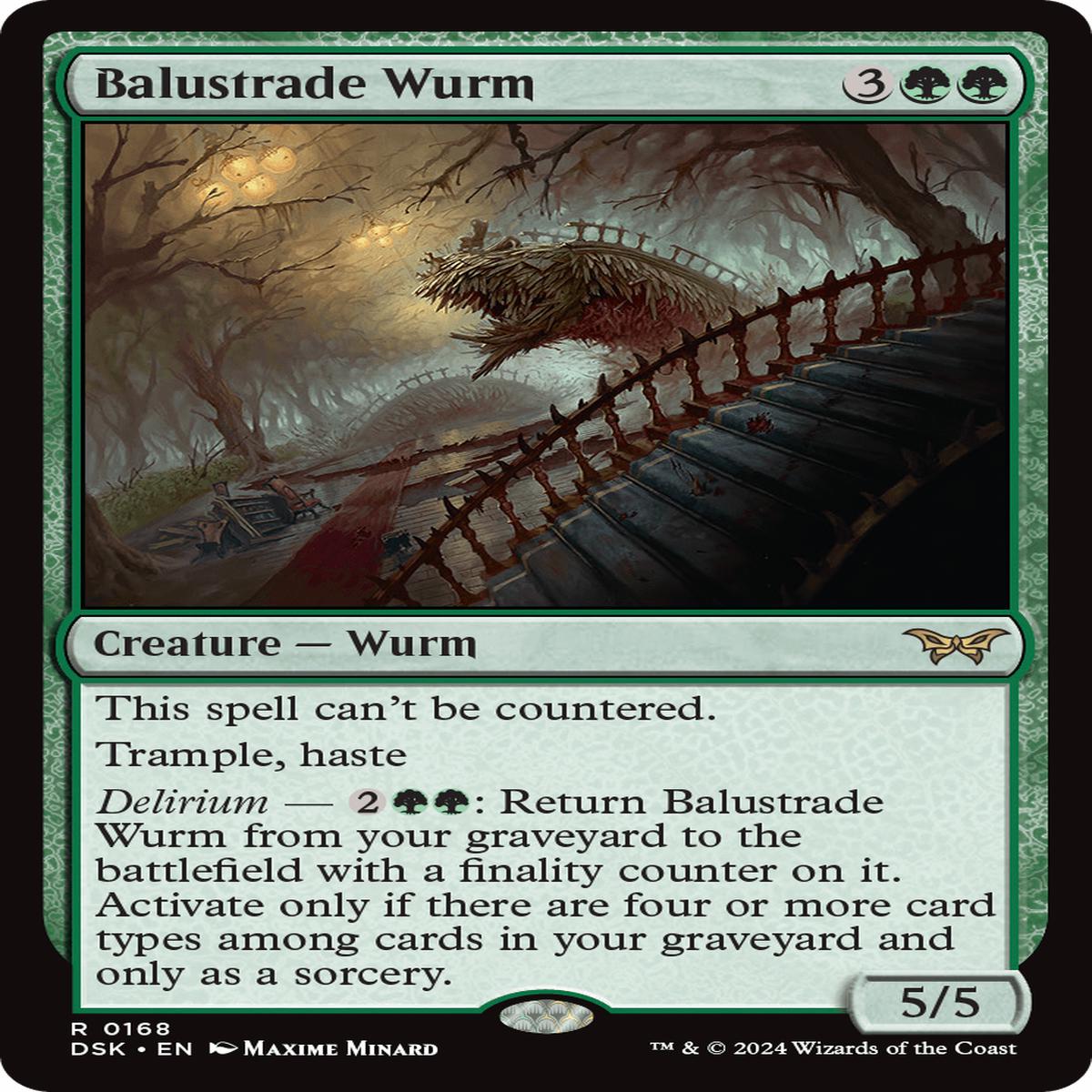 (0168) Balustrade Wurm - Duskmourn: House of Horror
