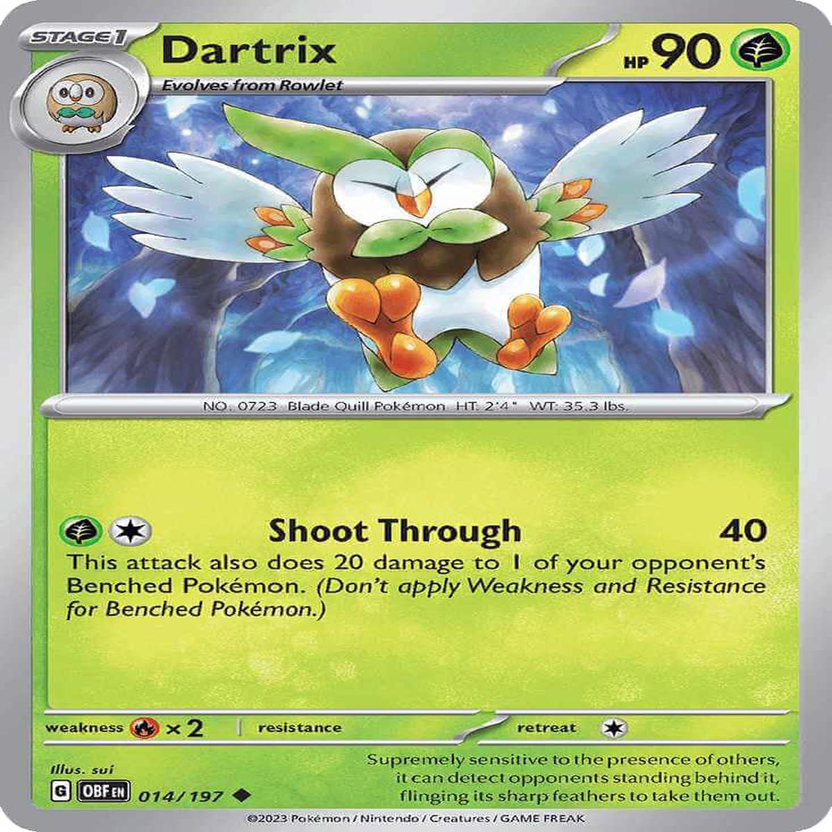 (14/197) Dartrix - Obsidian Flames