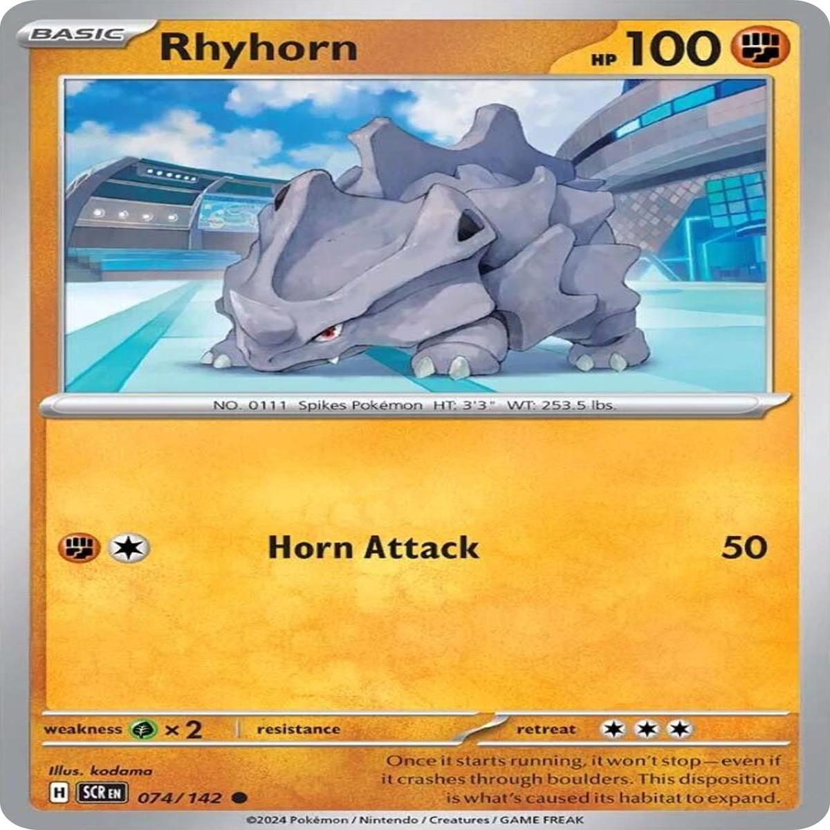 (74/142) Rhyhorn - Stellar Crown