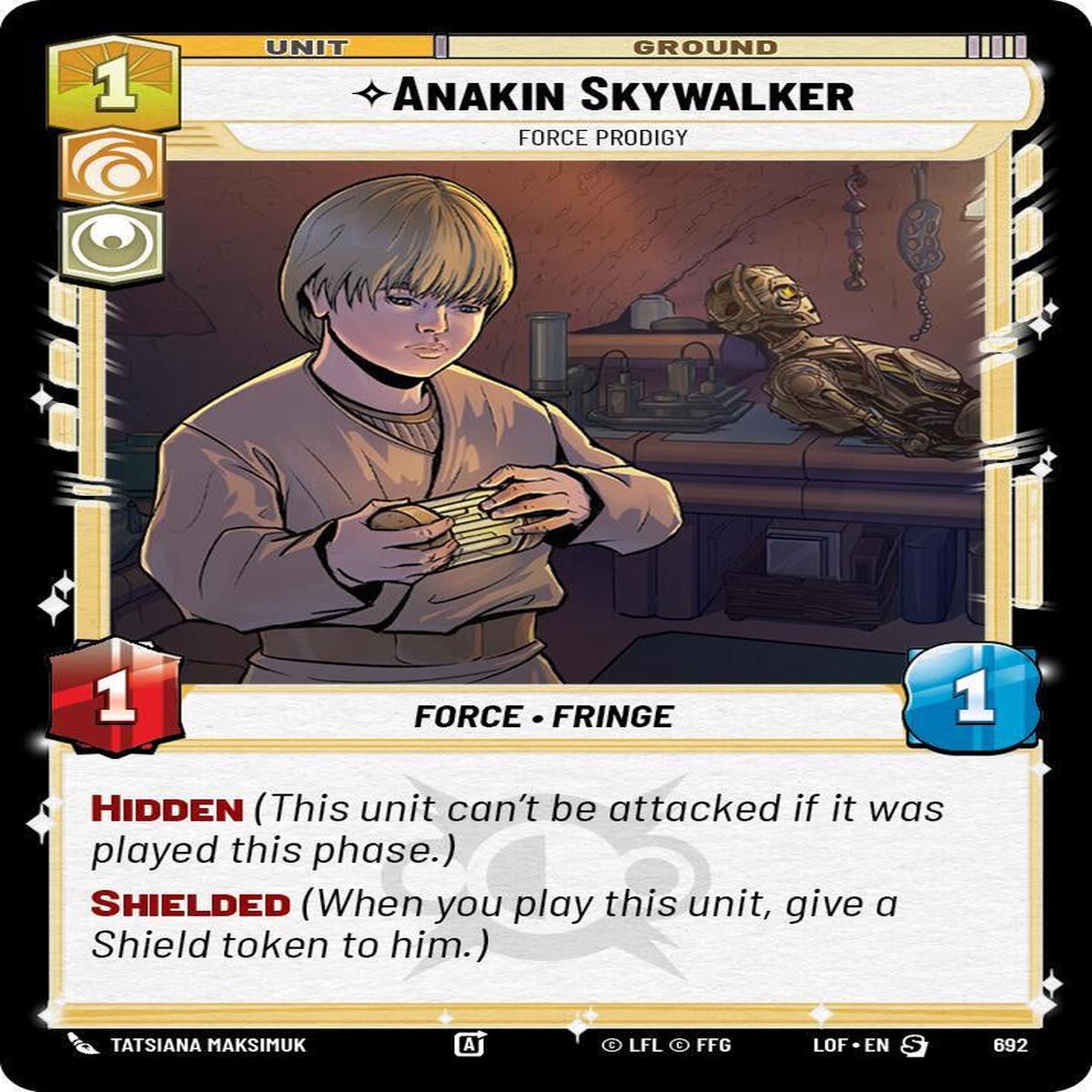 SWU - Anakin Skywalker - Force Prodigy (692) (Foil)