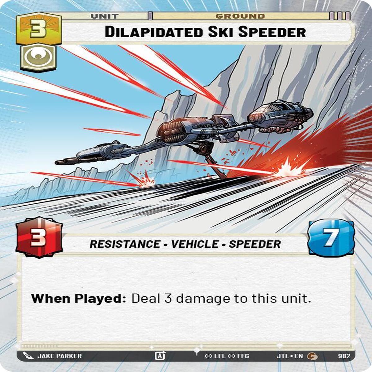 SWU - Dilapidated Ski Speeder (982) (Hyperspace Foil)
