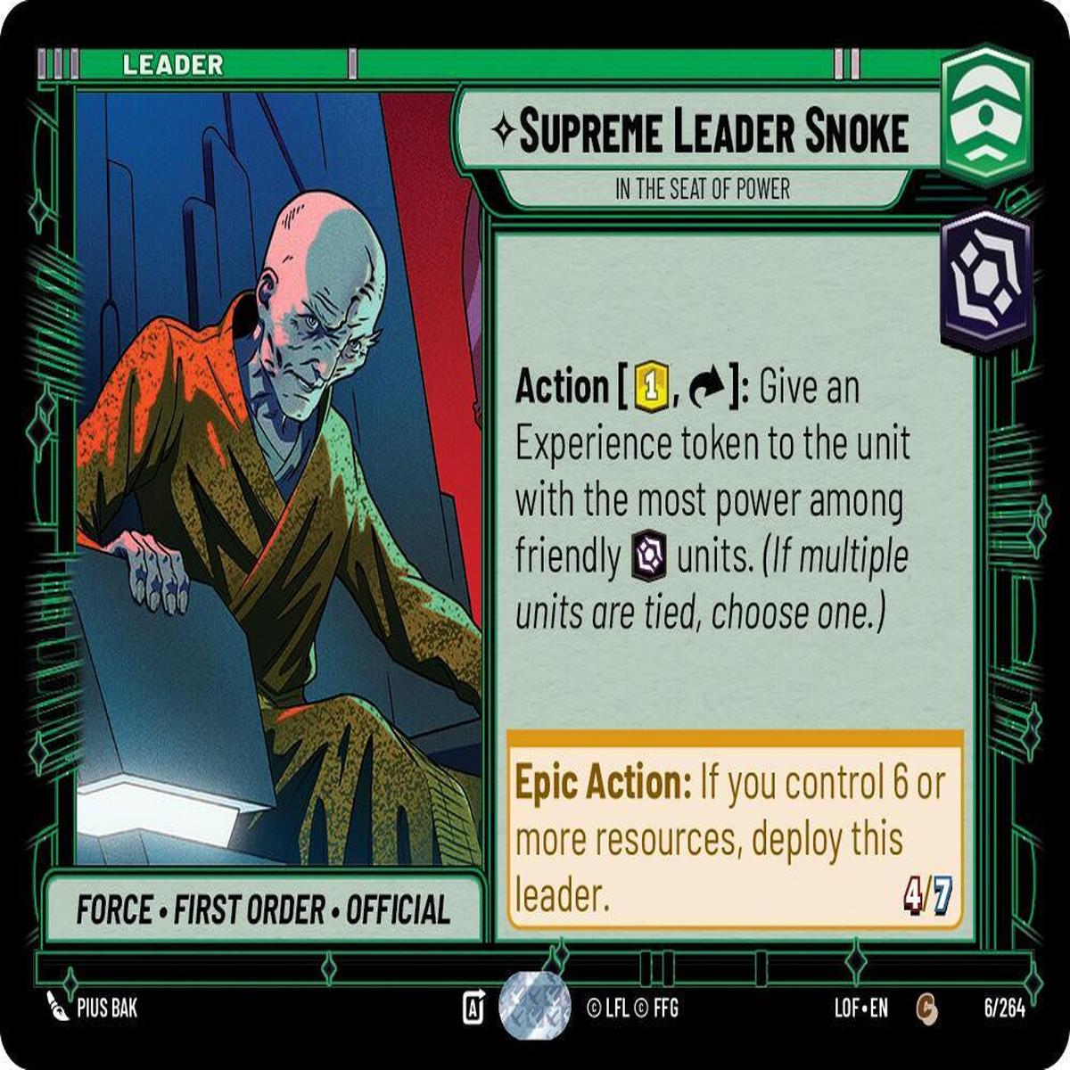 SWU - Supreme Leader Snoke - In the Seat of Power (006/264)