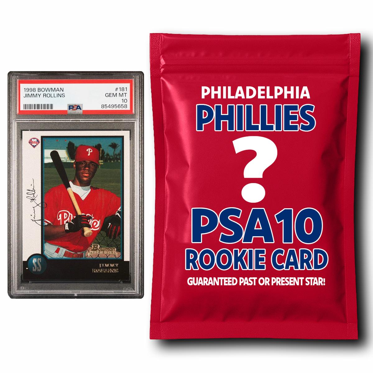 Philadelphia Phillies PSA 10 Graded Rookie Card Mystery Pack