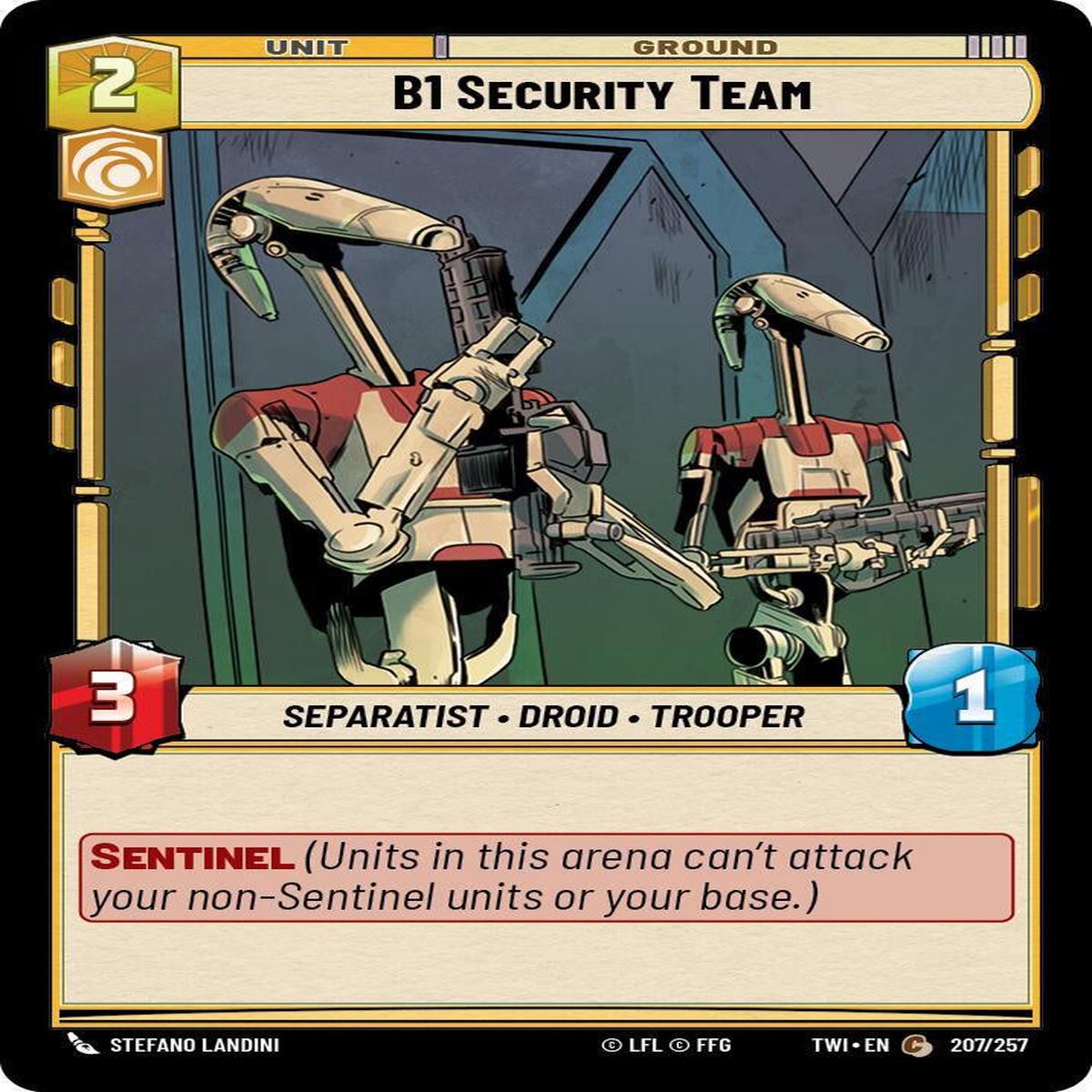 SWU - B1 Security Team (207/257) (Foil)