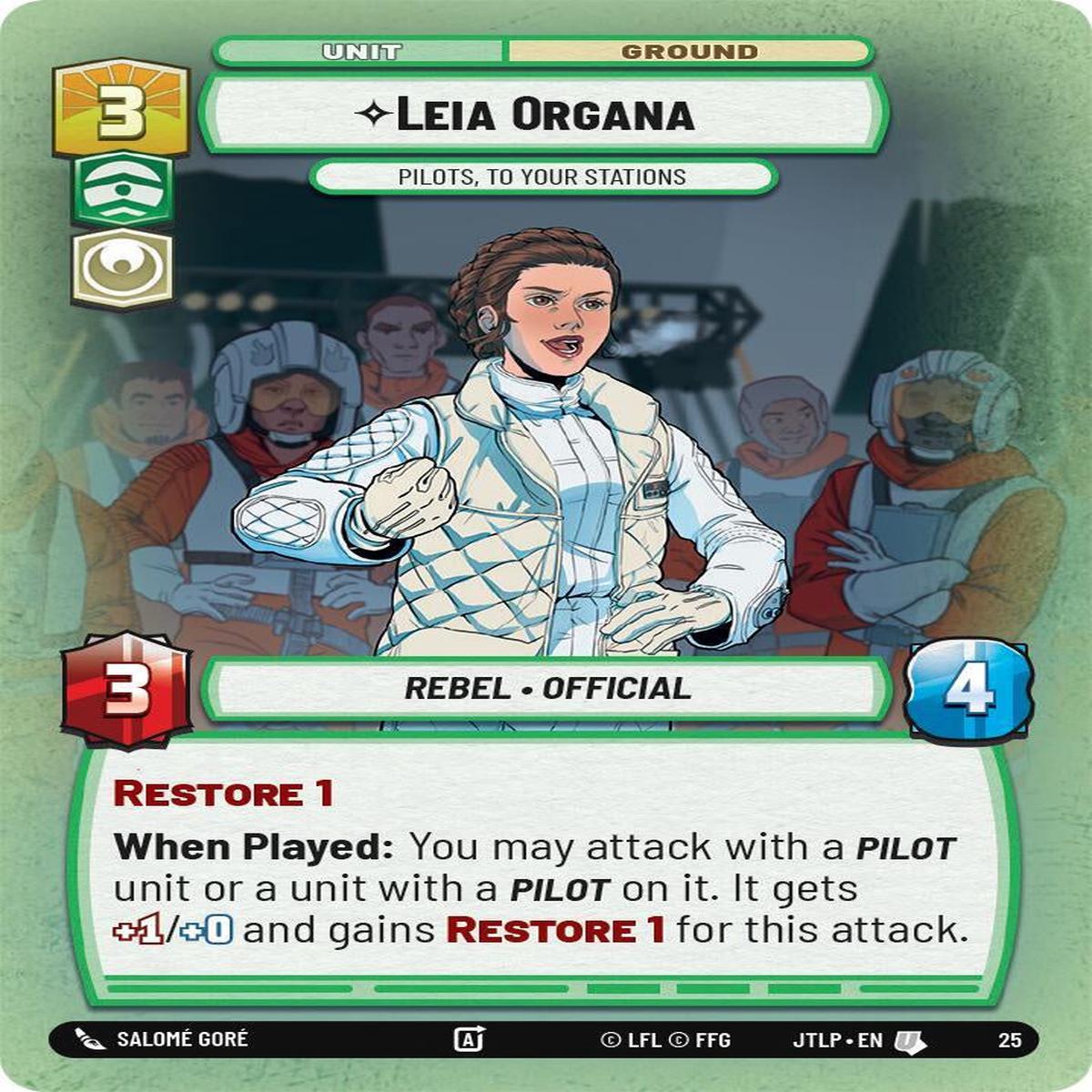 SWU - Leia Organa - Pilots, To Your Stations (25) (WP) (Hyperspace Foil)