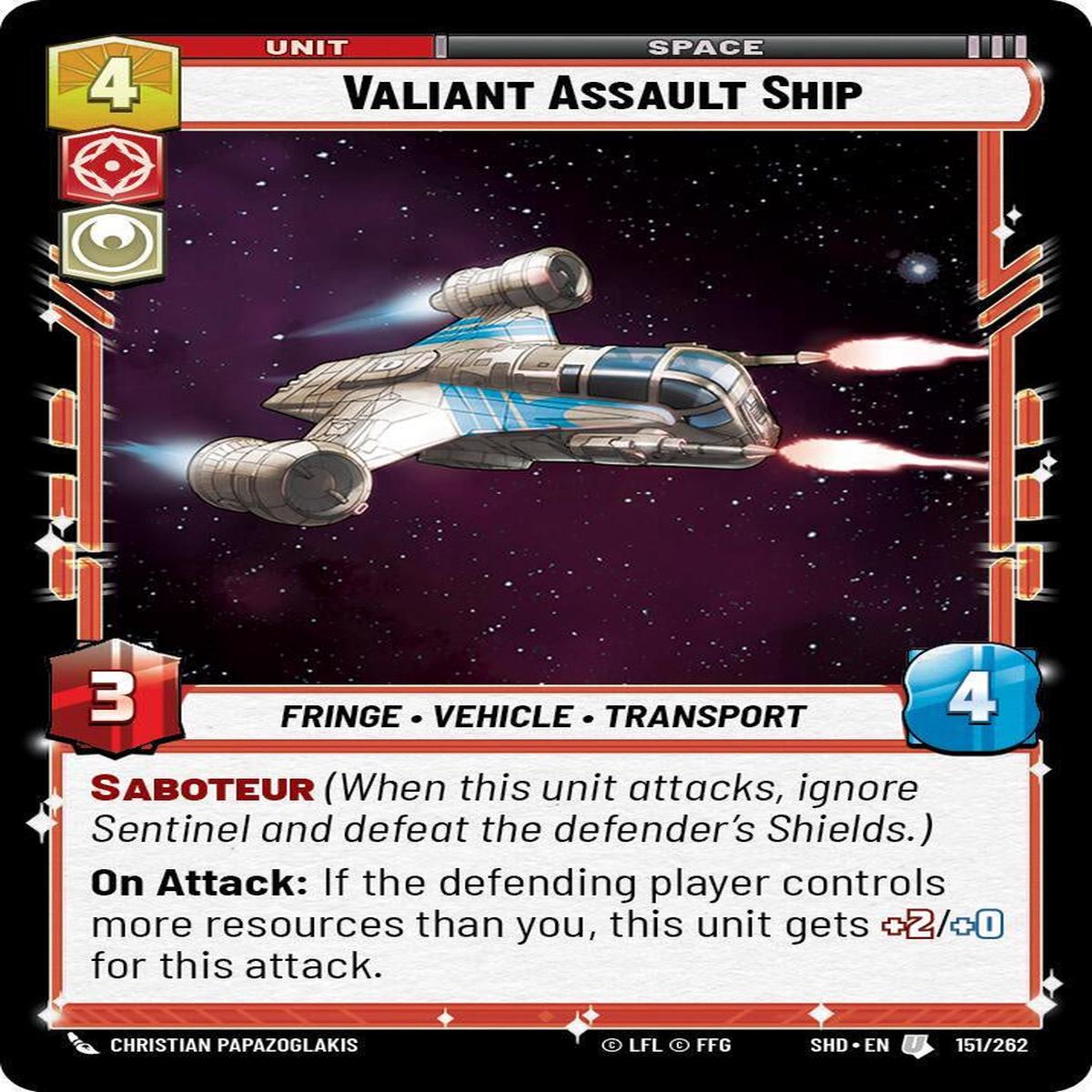 SWU - Valiant Assault Ship (151/262)