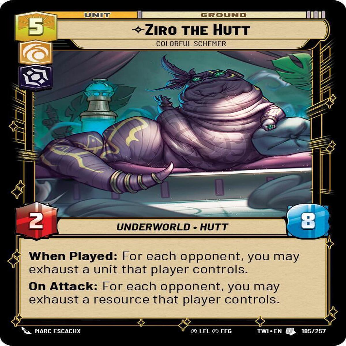 SWU - Ziro the Hutt - Colorful Schemer (185/257) (Foil)