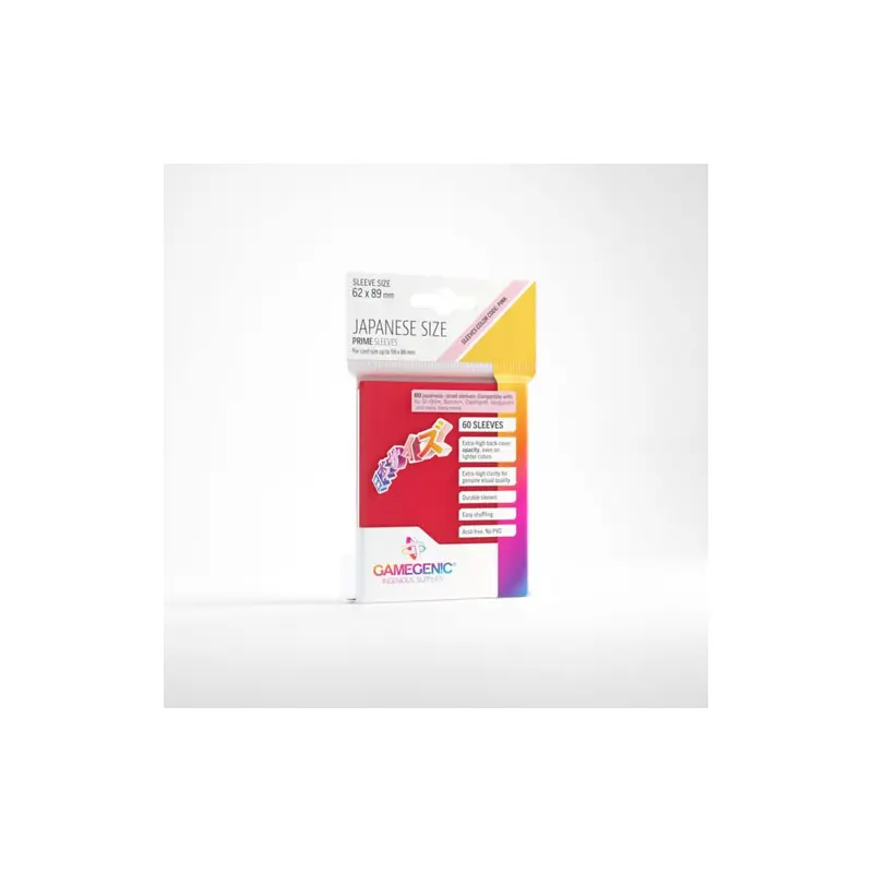Gamegenic Prime Japanese Sized Sleeves (60) - Red