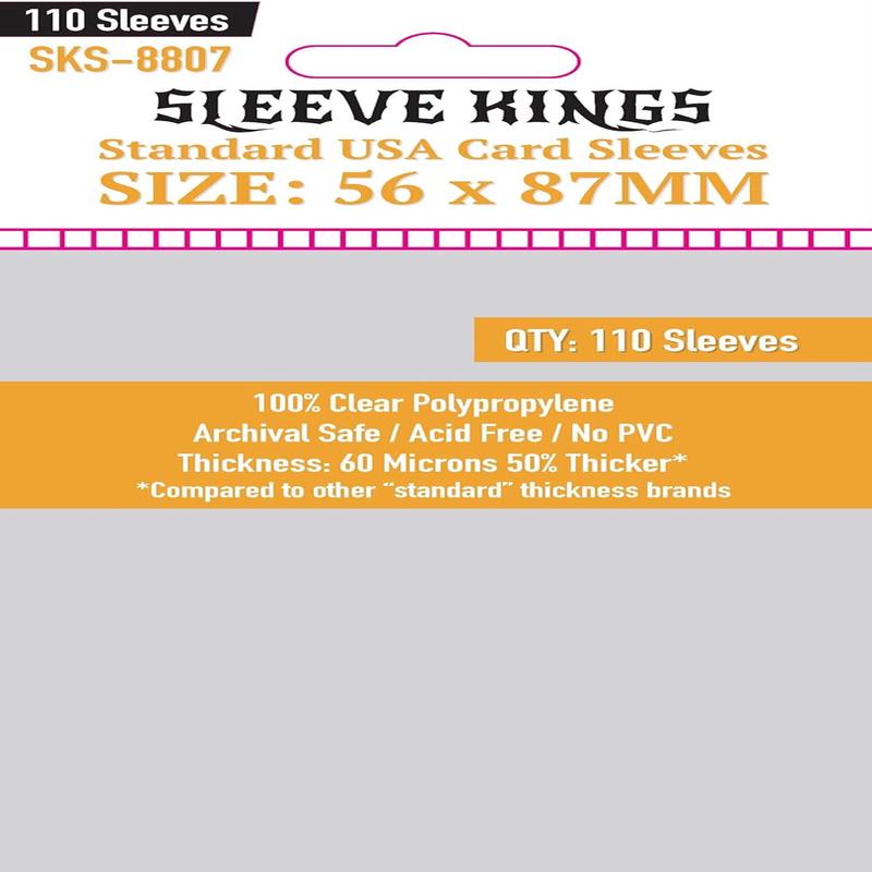 Sleeve Kings Board Game Sleeves Standard USA (56mm x 87mm)