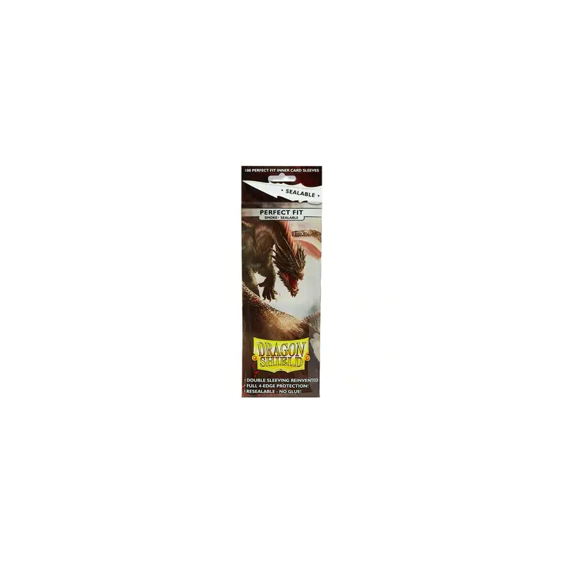 Dragon Shield - Perfect Fit Sleeves Sealable Smoke- Standard Sleeves (100)
