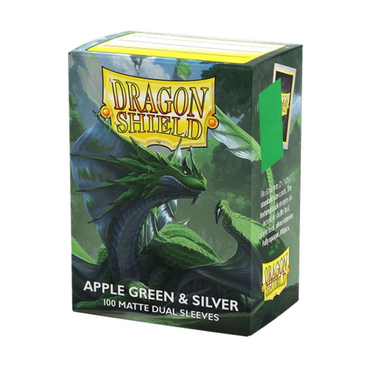 Dragon Shield: Sleeves  Matte Dual  Apple Green & Silver