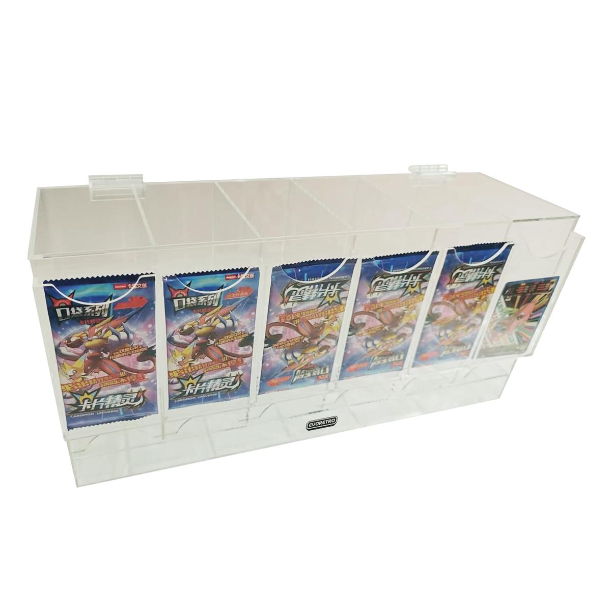 EVORETRO Acrylic Display Stand for Booster  DispenserPacks  Retail Counter Unit with Top Shelf