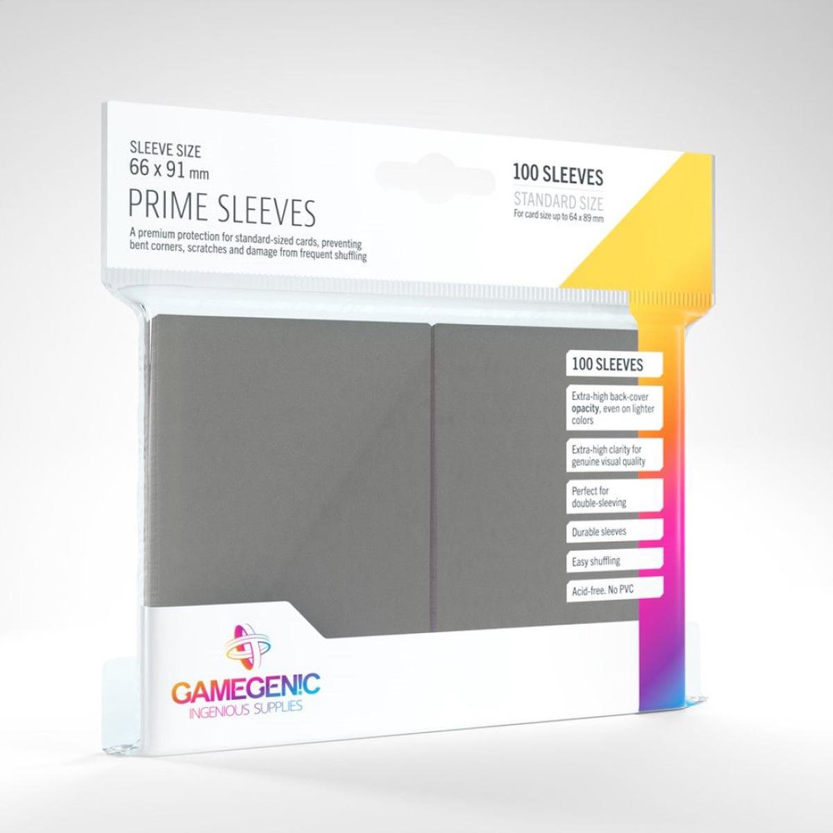 Gamegenic Prime Standard Size Sleeves (100) - Dark Gray