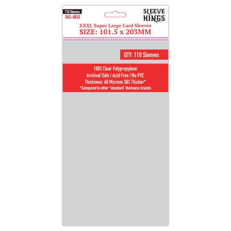 Sleeve Kings - XXXL Super Large Board Game Card Sleeves 110-Pieces 101.5 mm x 203 mm - Clear