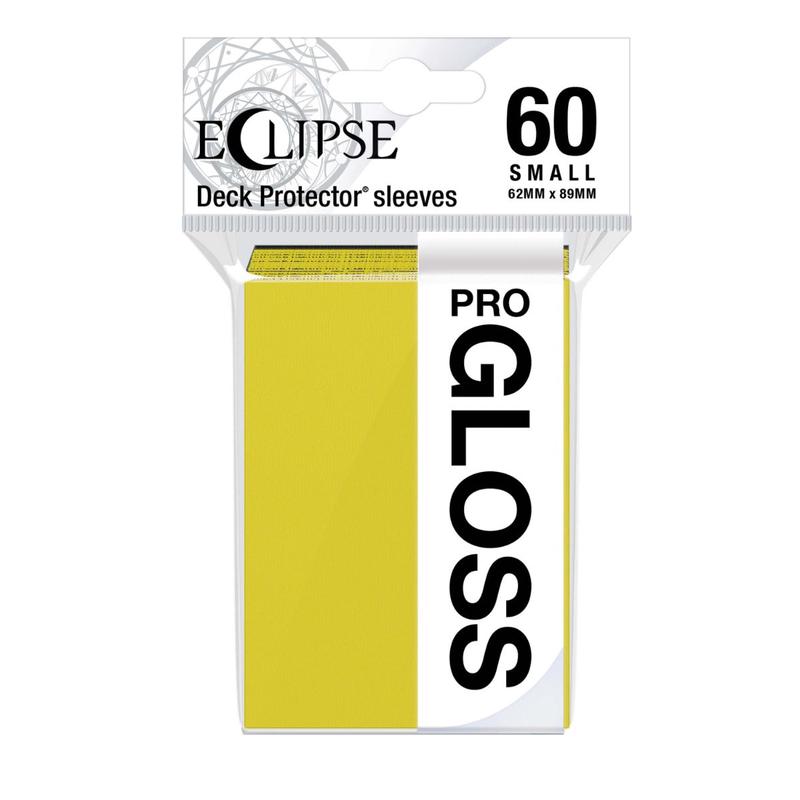 Ultra Pro - UP15632 Eclipse Gloss Small Deck Protector Sleeves 60-Piece Set - Lemon Yellow