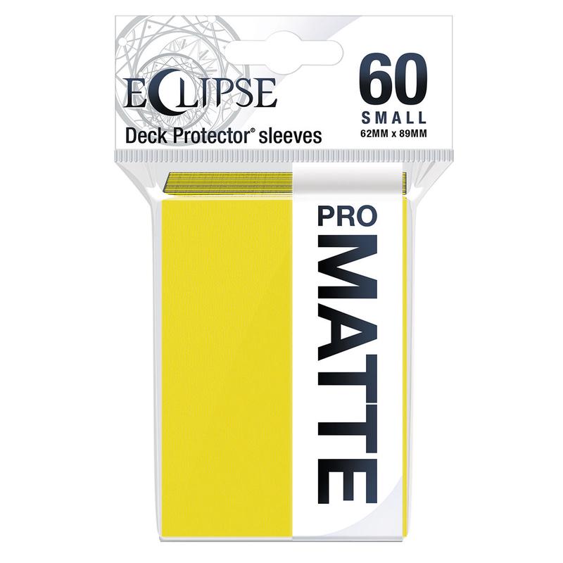 Ultra Pro UP15644 Eclipse Matte Small Deck Protector Sleeves 60-Piece Set - Lemon Yellow