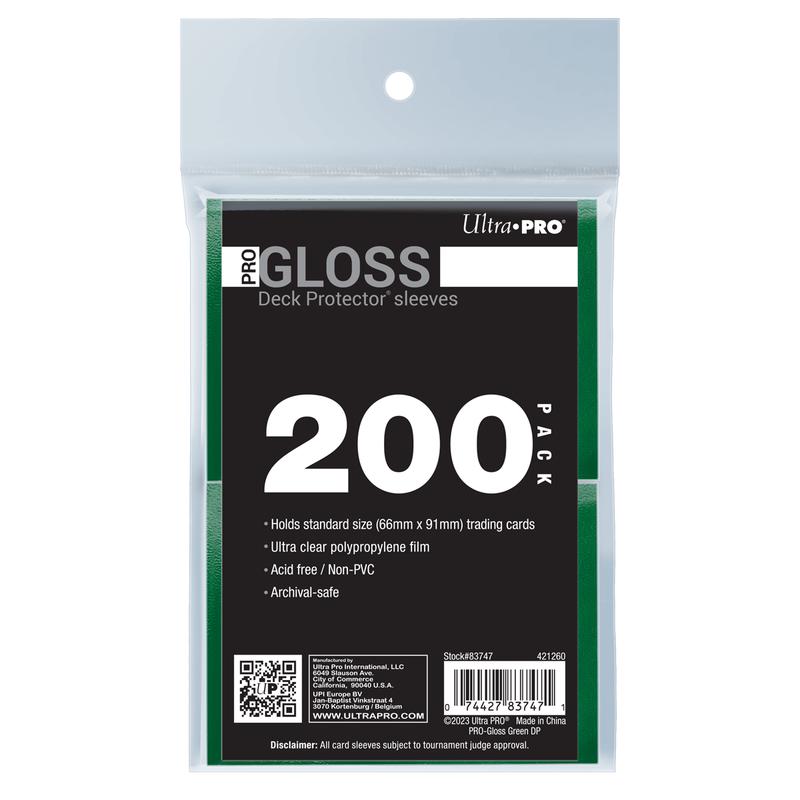 Ultra Pro - UP83747 PRO-Gloss Standard Deck Protector Sleeves Bundle 200-Piece Set - Green