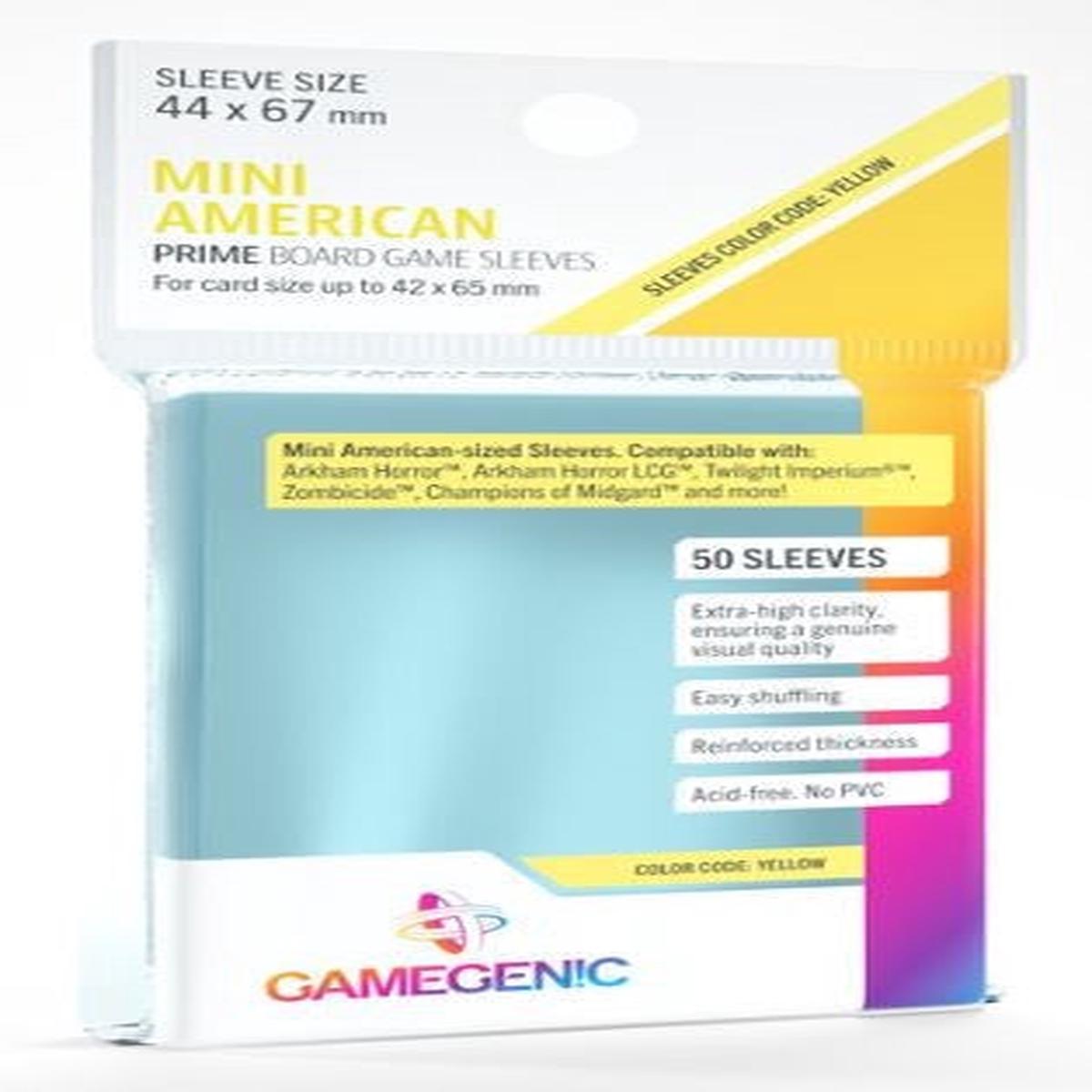 Gamegenic Prime Board Game Sleeves - Mini American-Sized (44mm x 67mm) 50pk