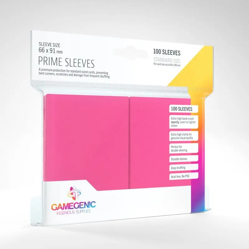Gamegenic Prime Standard Size Sleeves (100) - Pink
