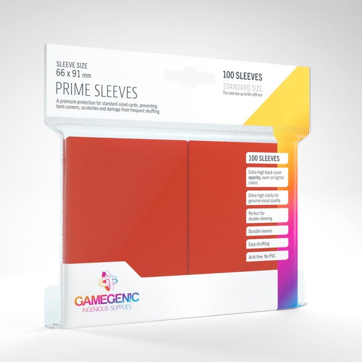 Gamegenic Prime Standard Size Sleeves (100) - Red