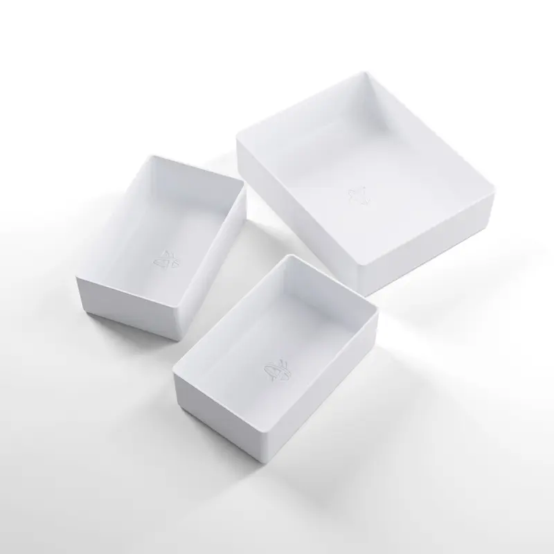 Gamegenic - Token Silo Card Add-On Tray 3-Pieces 96 mm x 76 mm x 24 mm - White