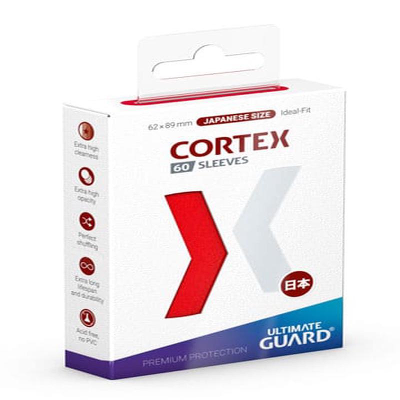 Ultimate Guard Cortex Sleeves Japanese Size (60)  - Red