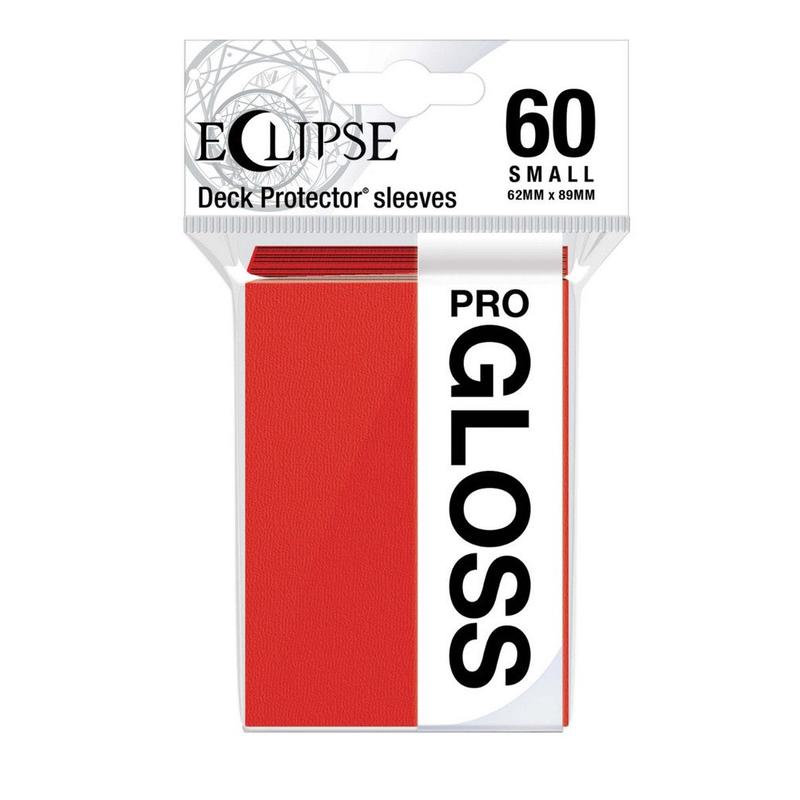 Ultra Pro - UP15628 Eclipse Gloss Small Deck Protector Sleeves 60-Pack - Apple Red