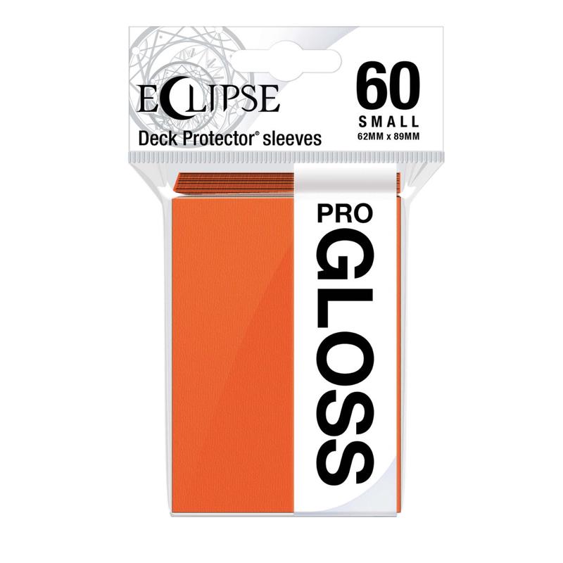 Ultra Pro - UP15631 Eclipse Gloss Small Deck Protector Sleeves 60-Piece Set - Pumpkin Orange