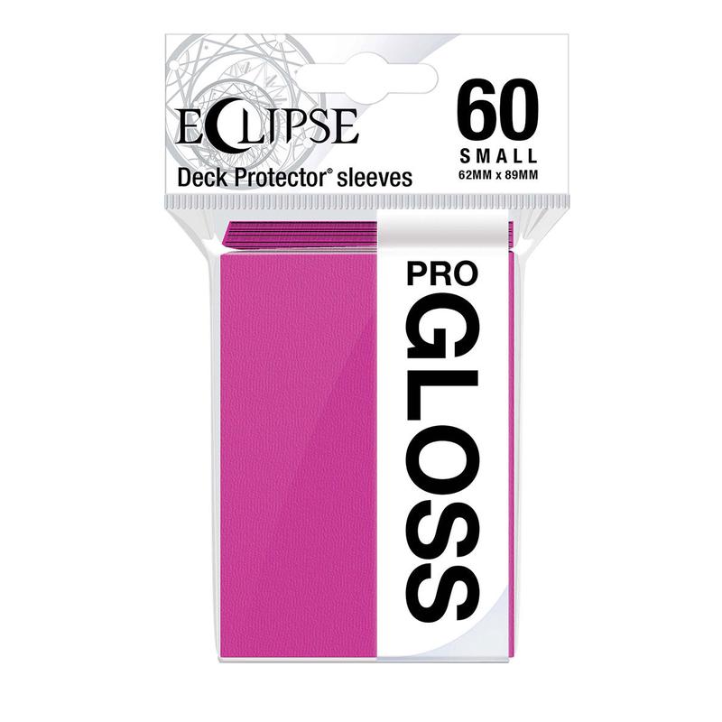 Ultra Pro UP15633 Eclipse Gloss Small Deck Protector Sleeves 60-Piece Set - Hot Pink