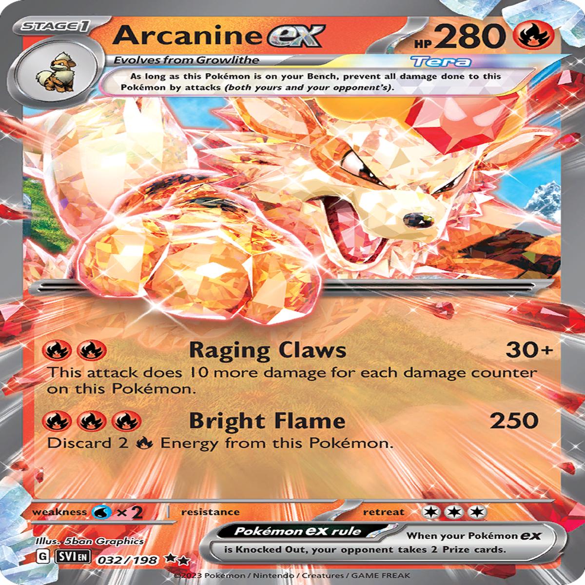 Arcanine ex - 032198 - SV01 Scarlet Violet Base Set (SVI) - Double Rare