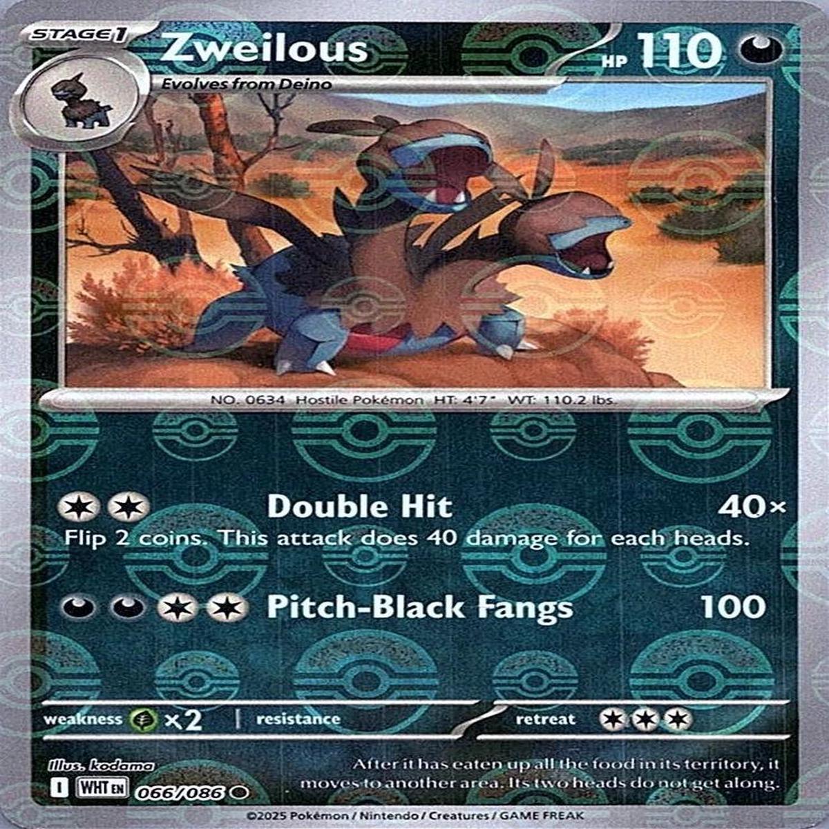 Zweilous (Poke Ball Pattern) - 066/086 - SV: White Flare (WHT)